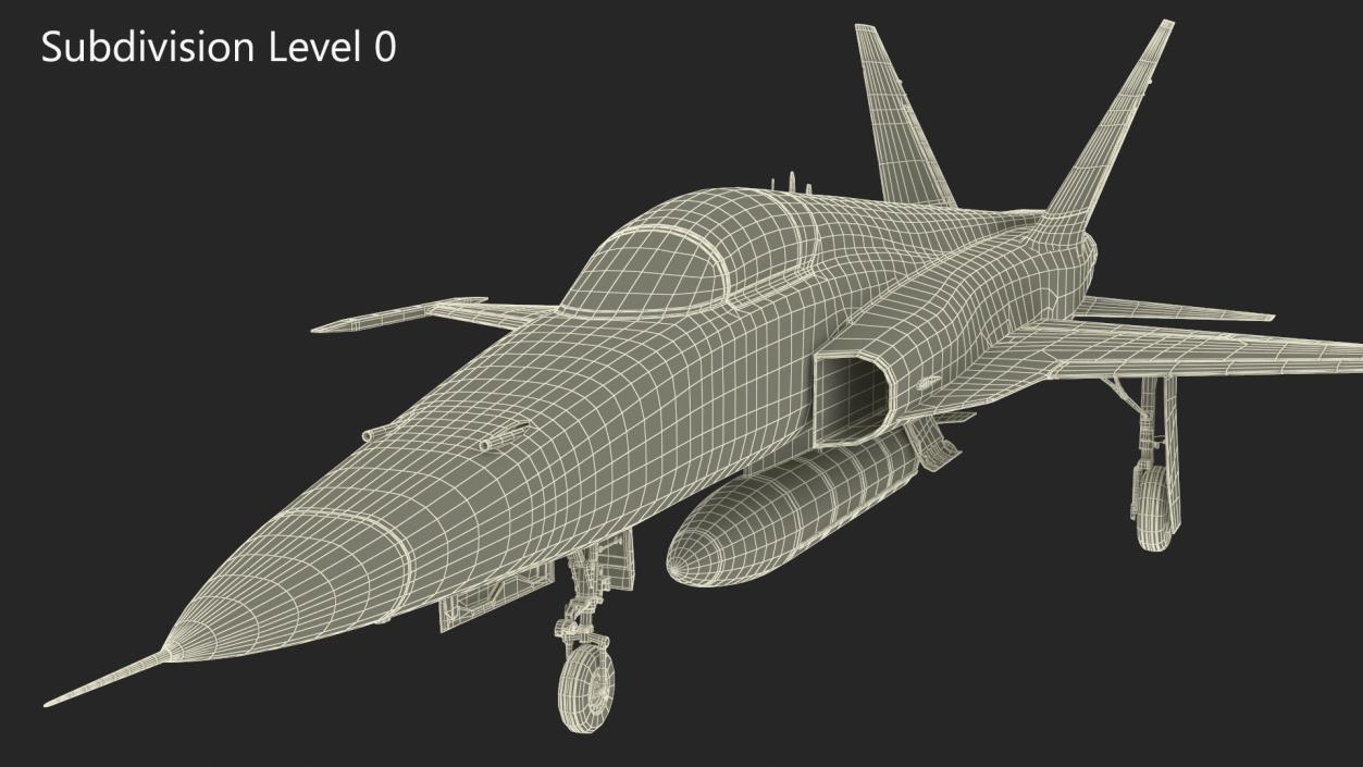 3D Military Camouflaged Fighter Jet with Pilot model