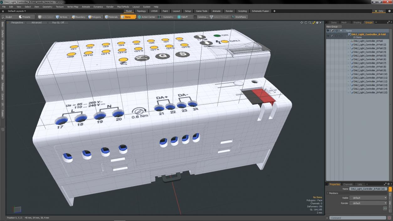 3D DALI Light Controller 8-Fold model