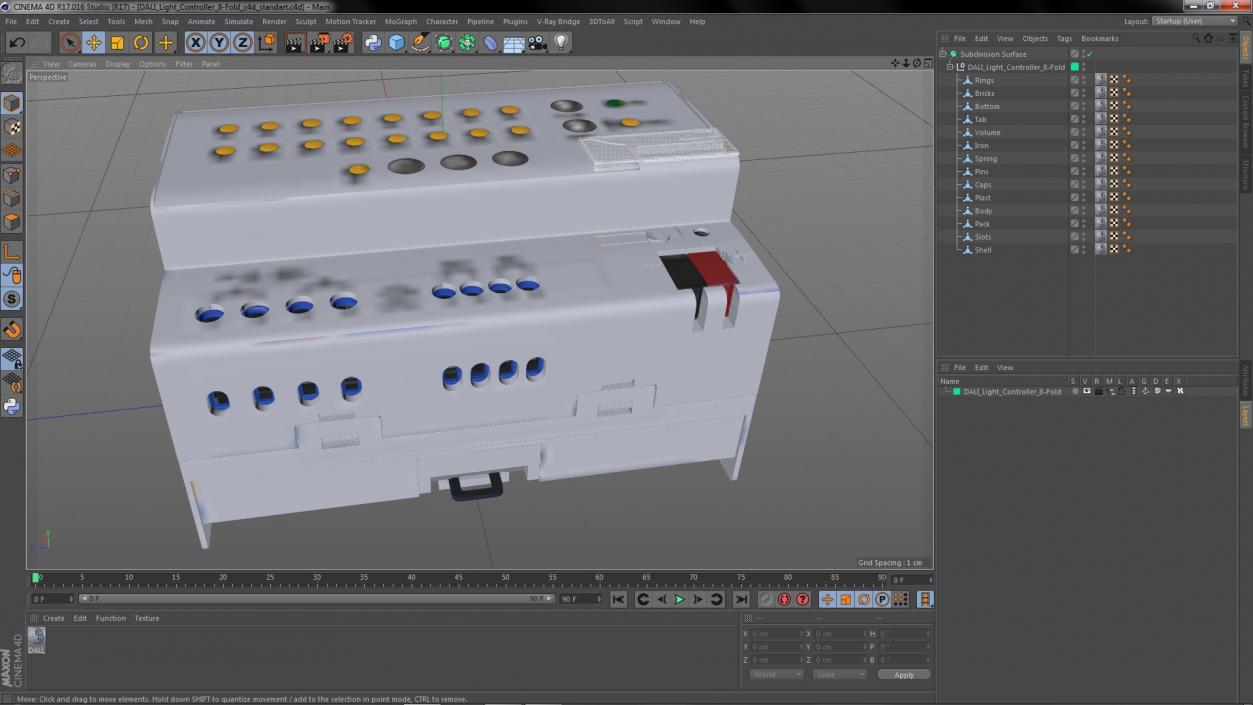 3D DALI Light Controller 8-Fold model