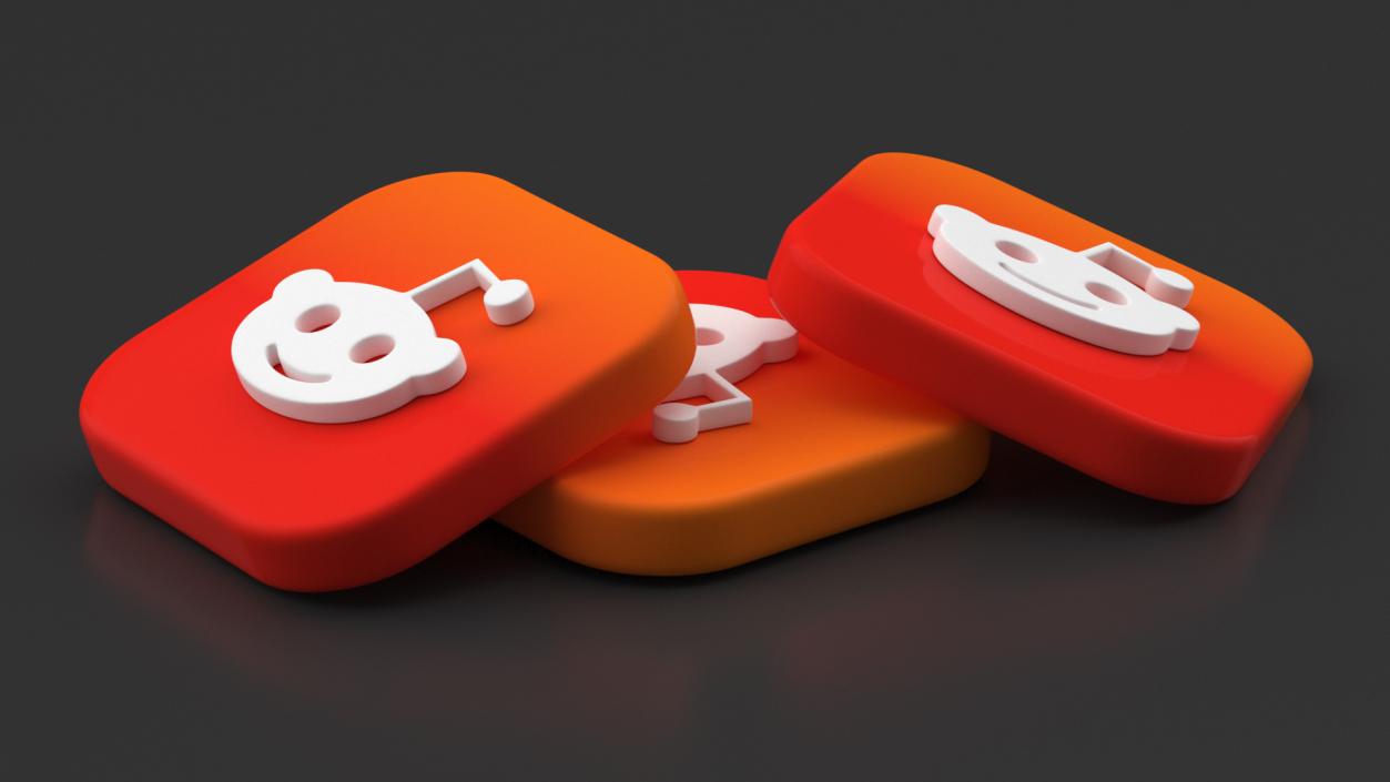 Reddit Social Media Icon 3D model