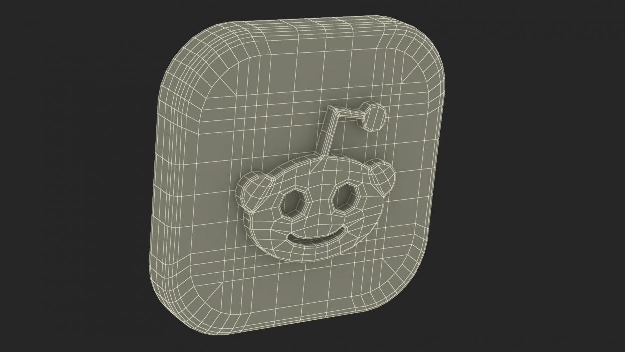 Reddit Social Media Icon 3D model