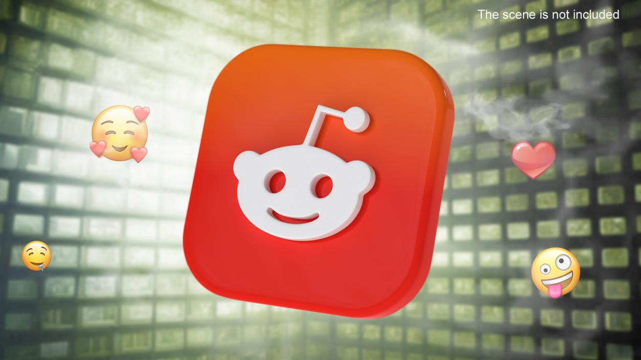 Reddit Social Media Icon 3D model