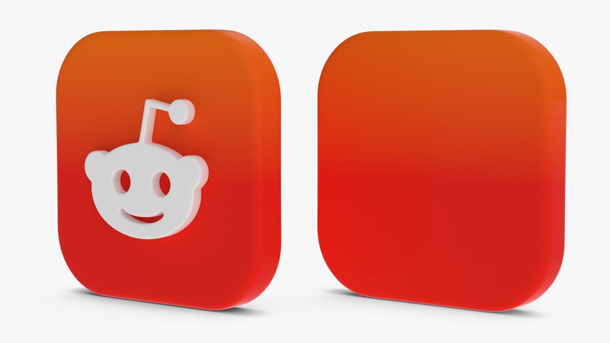 Reddit Social Media Icon 3D model