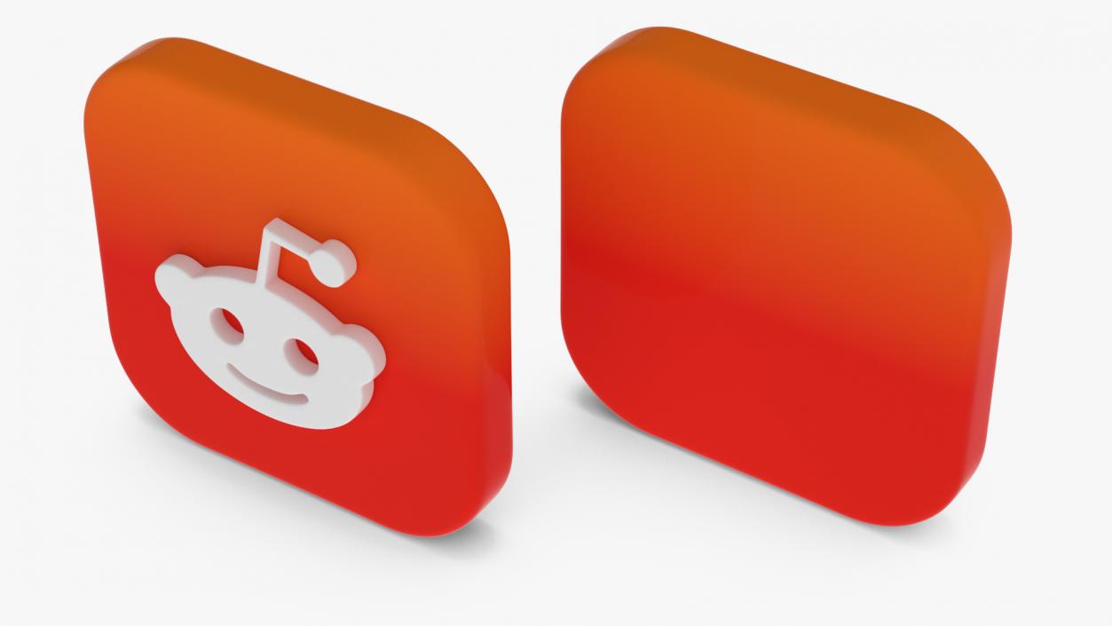 Reddit Social Media Icon 3D model