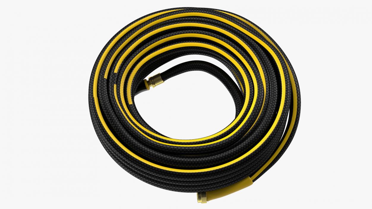 3D Black Garden Hose and Trigger Nozzle