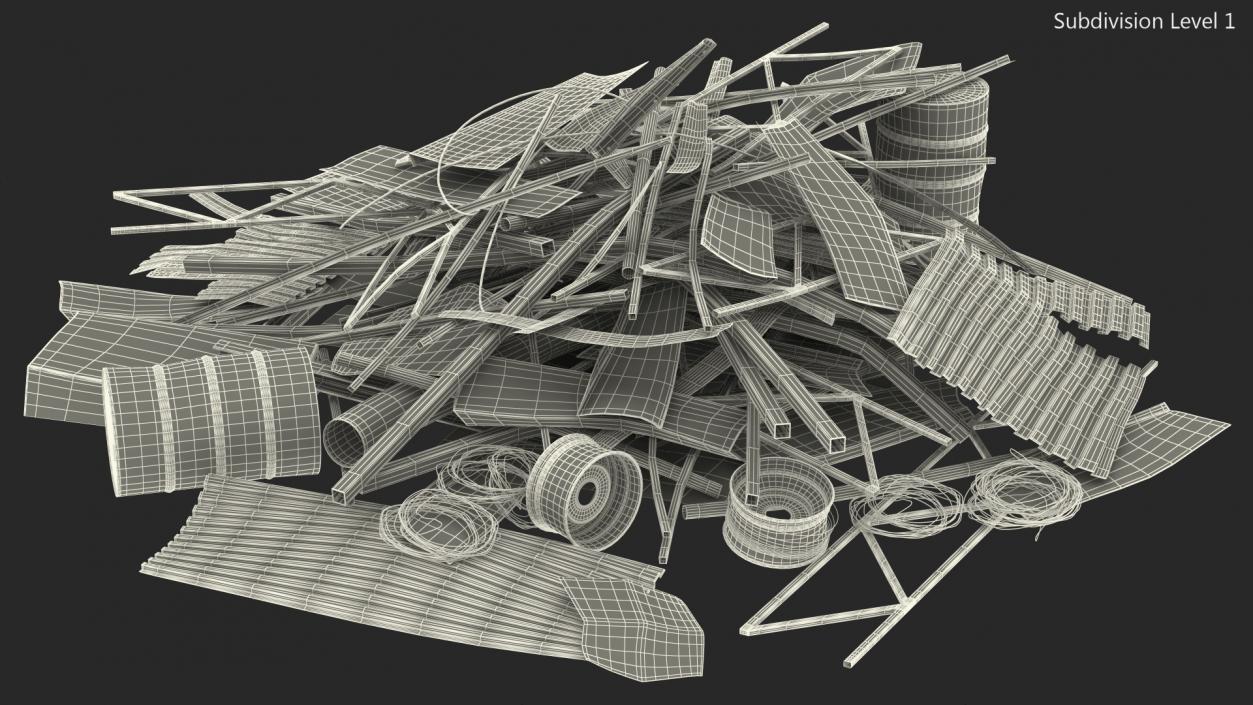 3D model Heap of Metal Debris