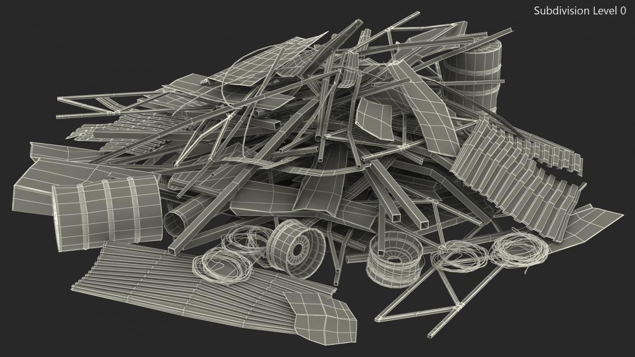 3D model Heap of Metal Debris