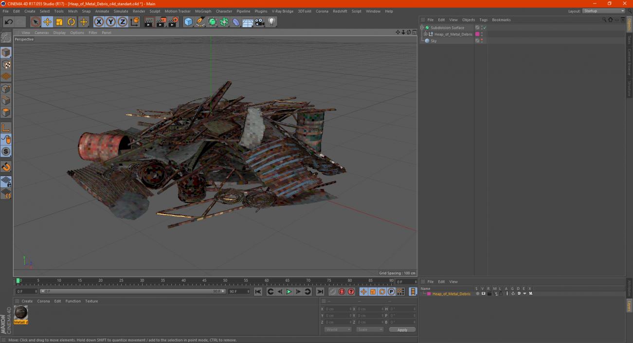 3D model Heap of Metal Debris