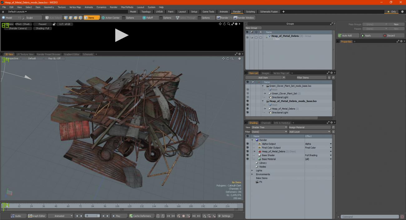 3D model Heap of Metal Debris