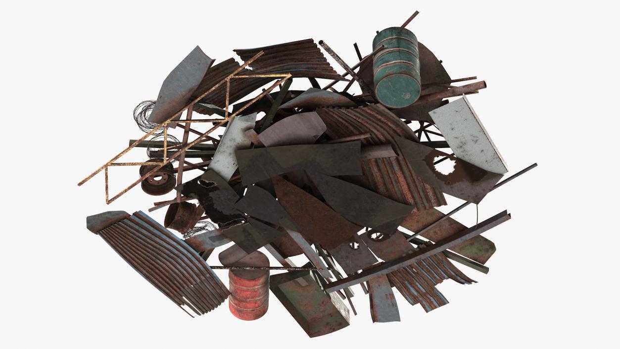 3D model Heap of Metal Debris