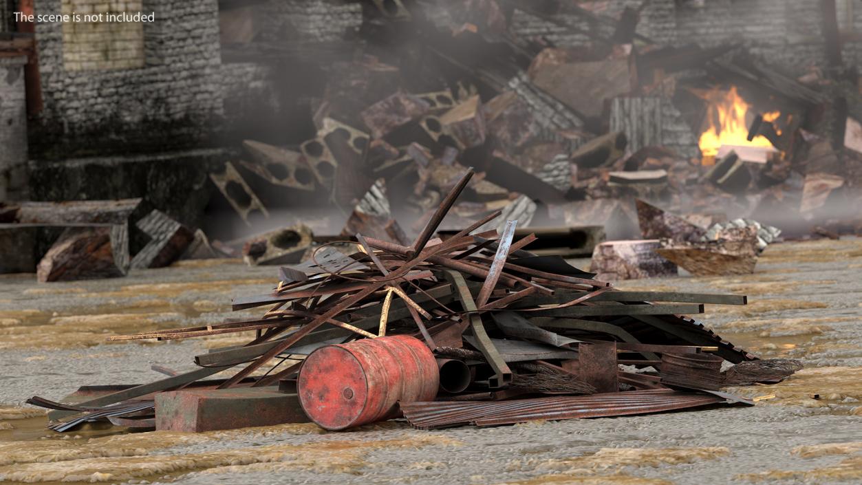 3D model Heap of Metal Debris