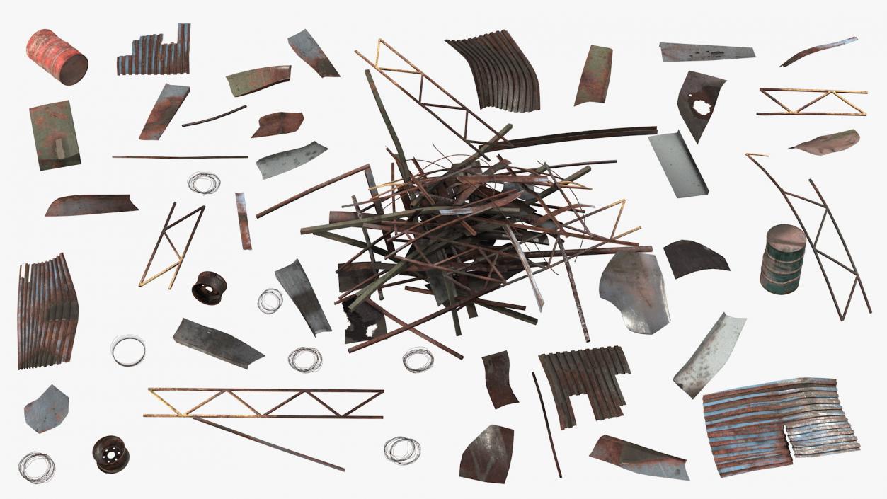 3D model Heap of Metal Debris