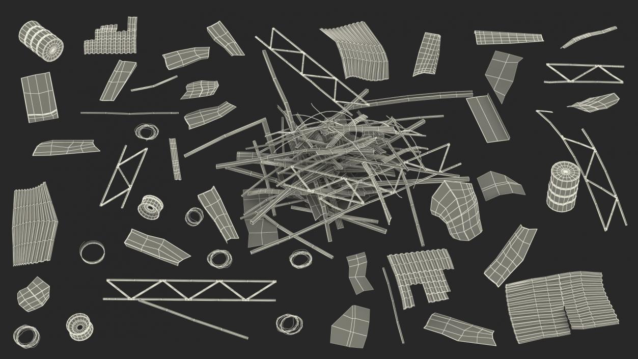 3D model Heap of Metal Debris