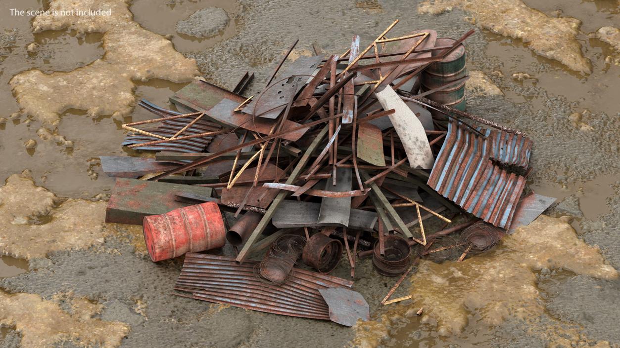 3D model Heap of Metal Debris