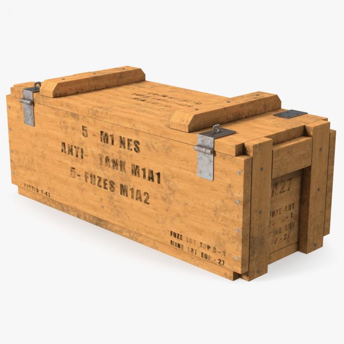 3D Military Wooden Ammo Crate