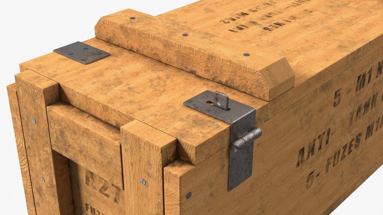 3D Military Wooden Ammo Crate