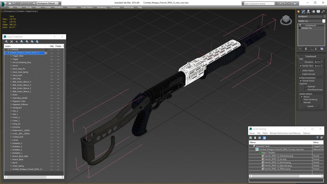 3D model Combat Shotgun Franchi SPAS 12