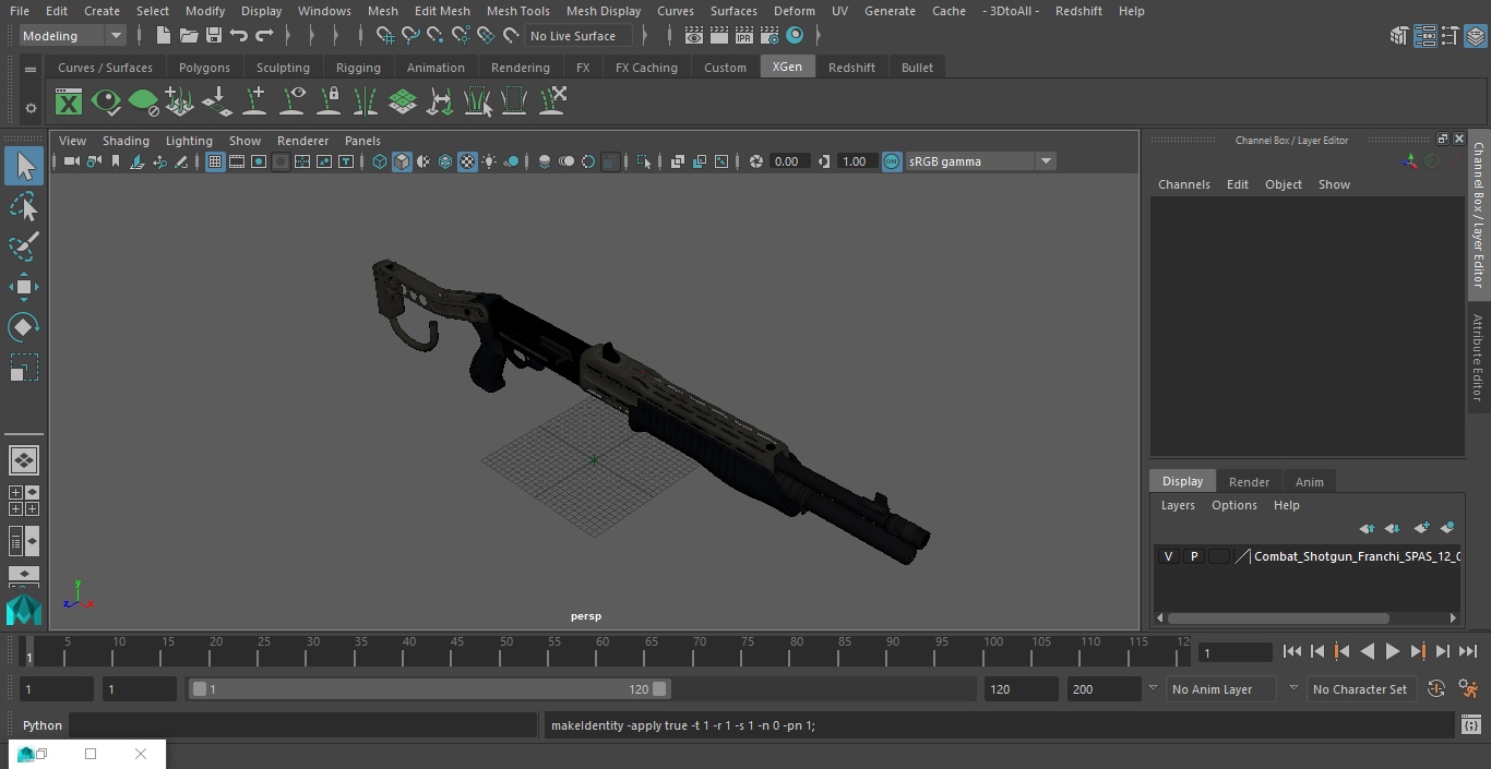 3D model Combat Shotgun Franchi SPAS 12