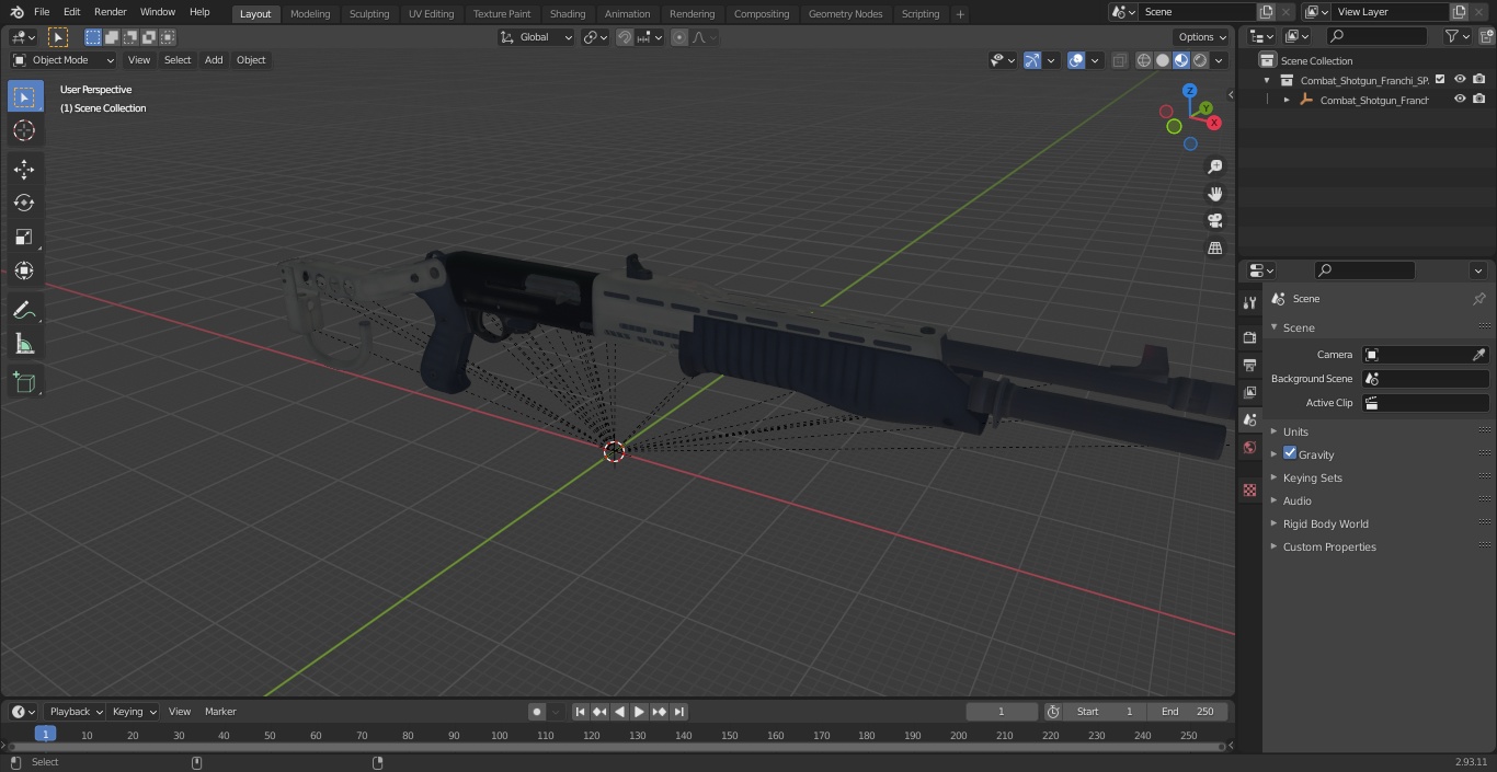 3D model Combat Shotgun Franchi SPAS 12