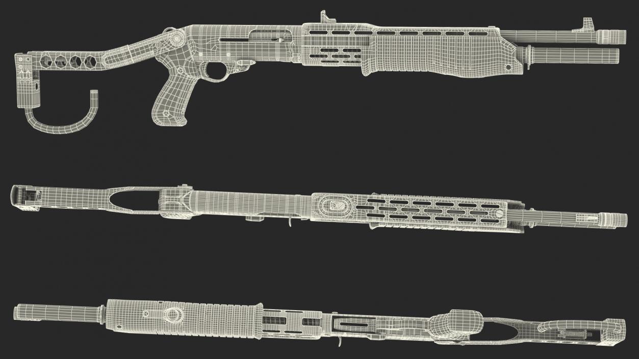 3D model Combat Shotgun Franchi SPAS 12