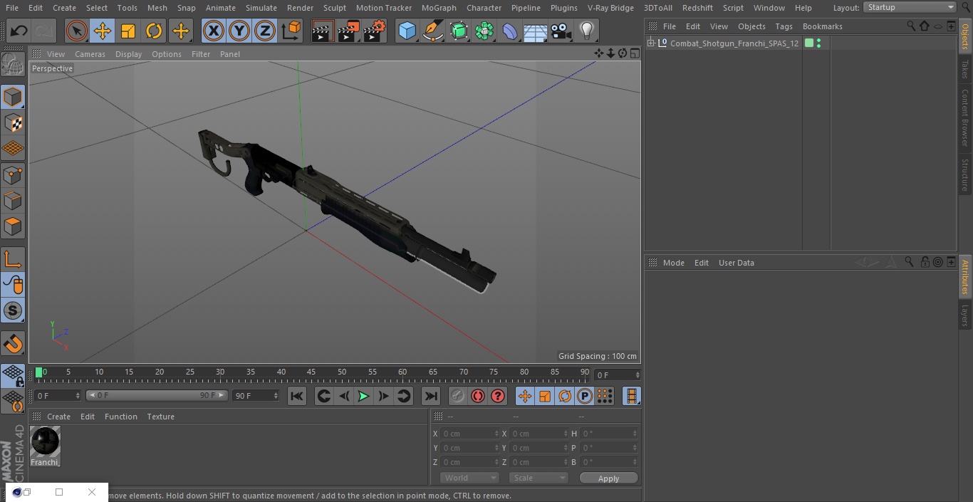 3D model Combat Shotgun Franchi SPAS 12