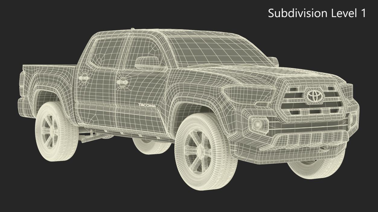 3D model Toyota Tacoma Pickup 2016