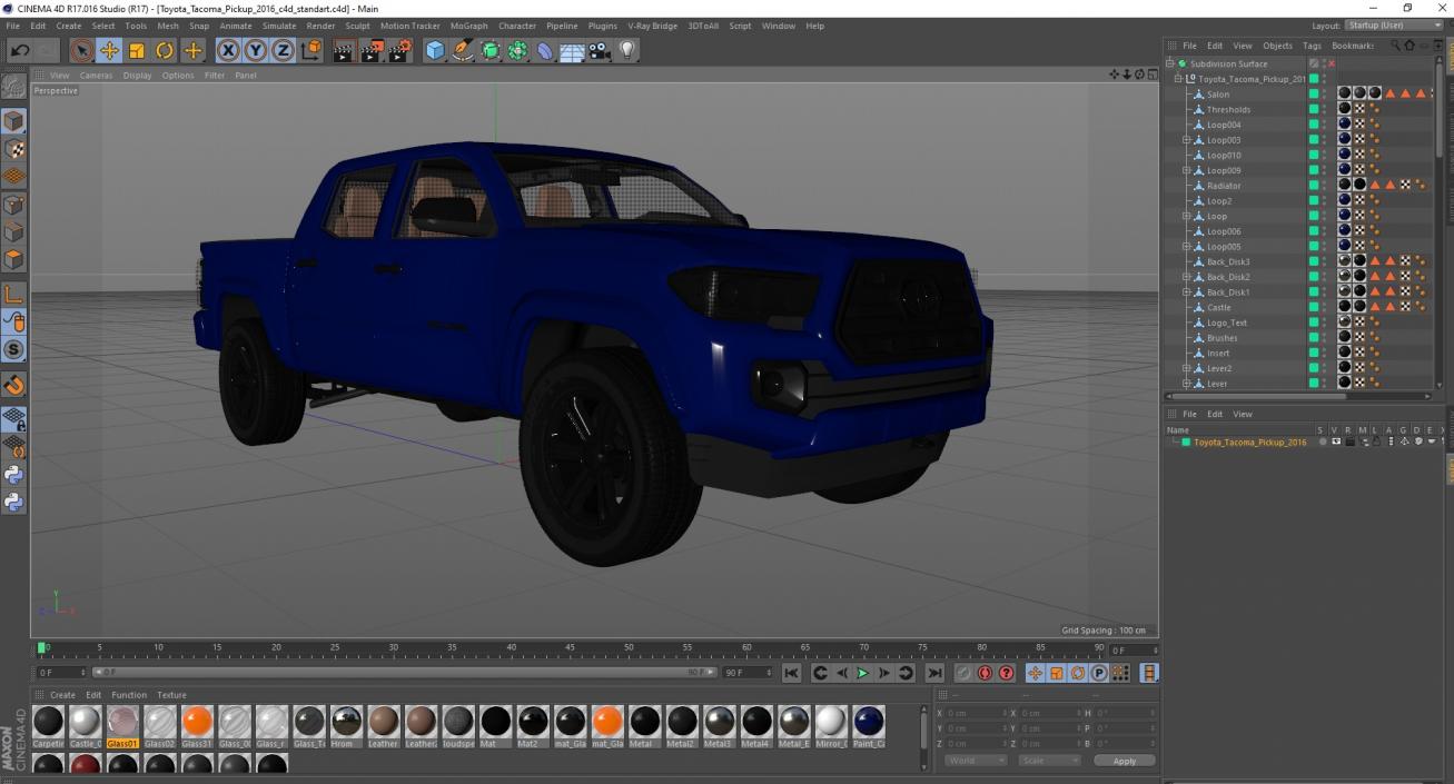 3D model Toyota Tacoma Pickup 2016