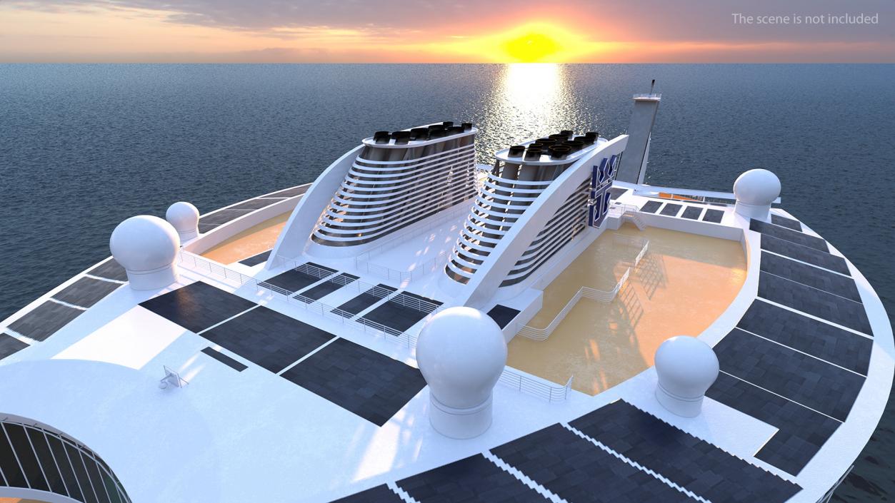 3D Cruise Ship Simple Details