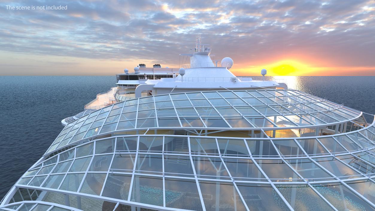 3D Cruise Ship Simple Details