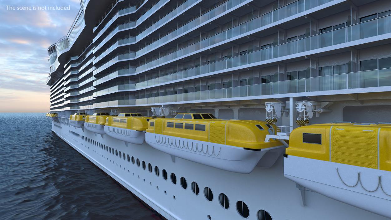 3D Cruise Ship Simple Details