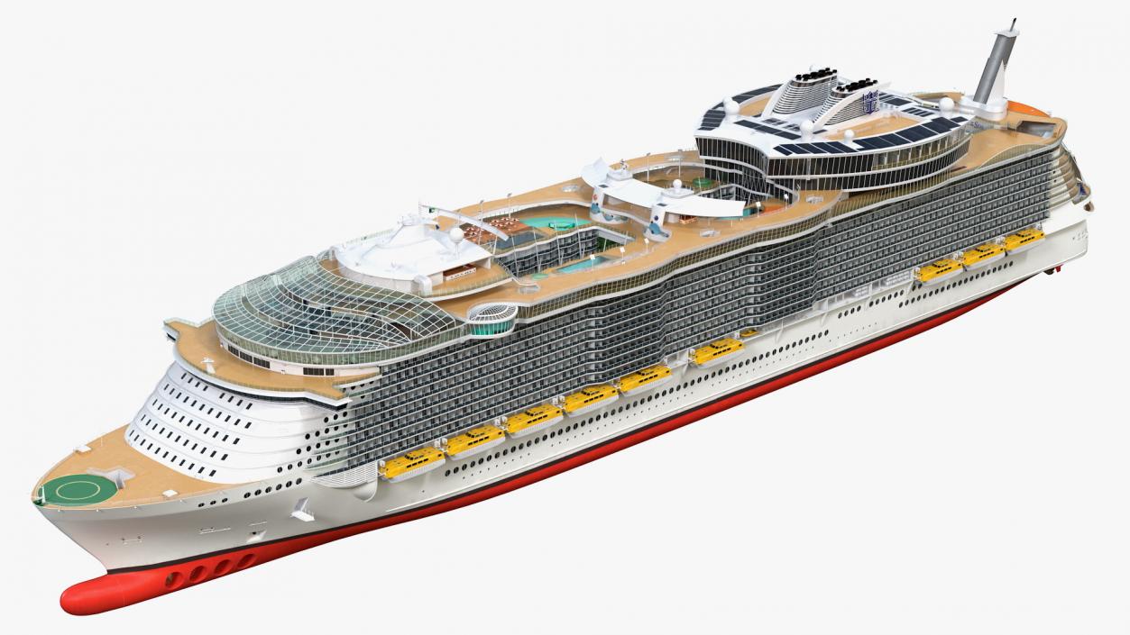 3D Cruise Ship Simple Details