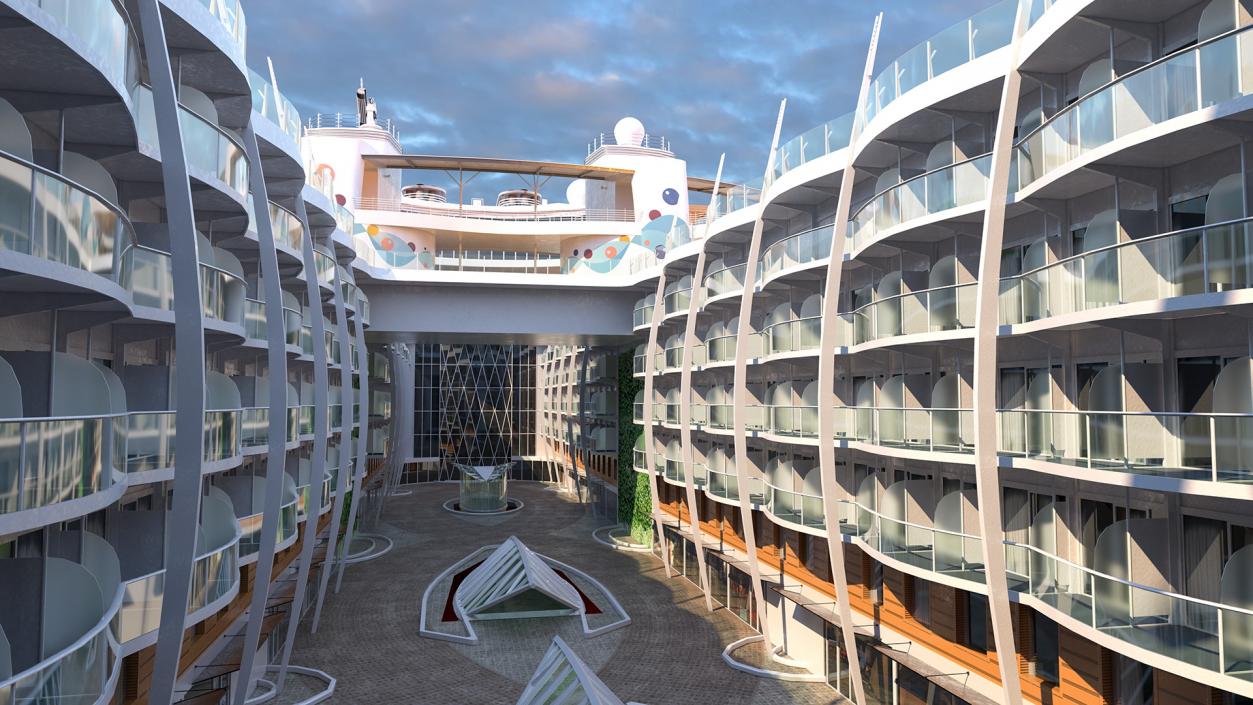 3D Cruise Ship Simple Details