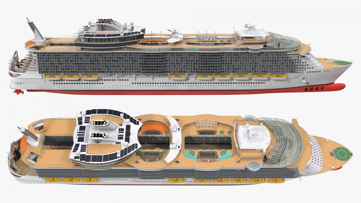 3D Cruise Ship Simple Details