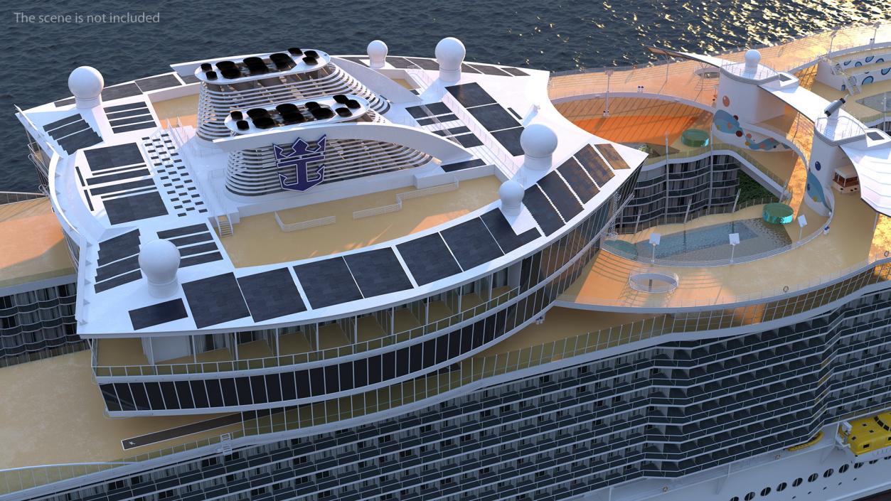 3D Cruise Ship Simple Details