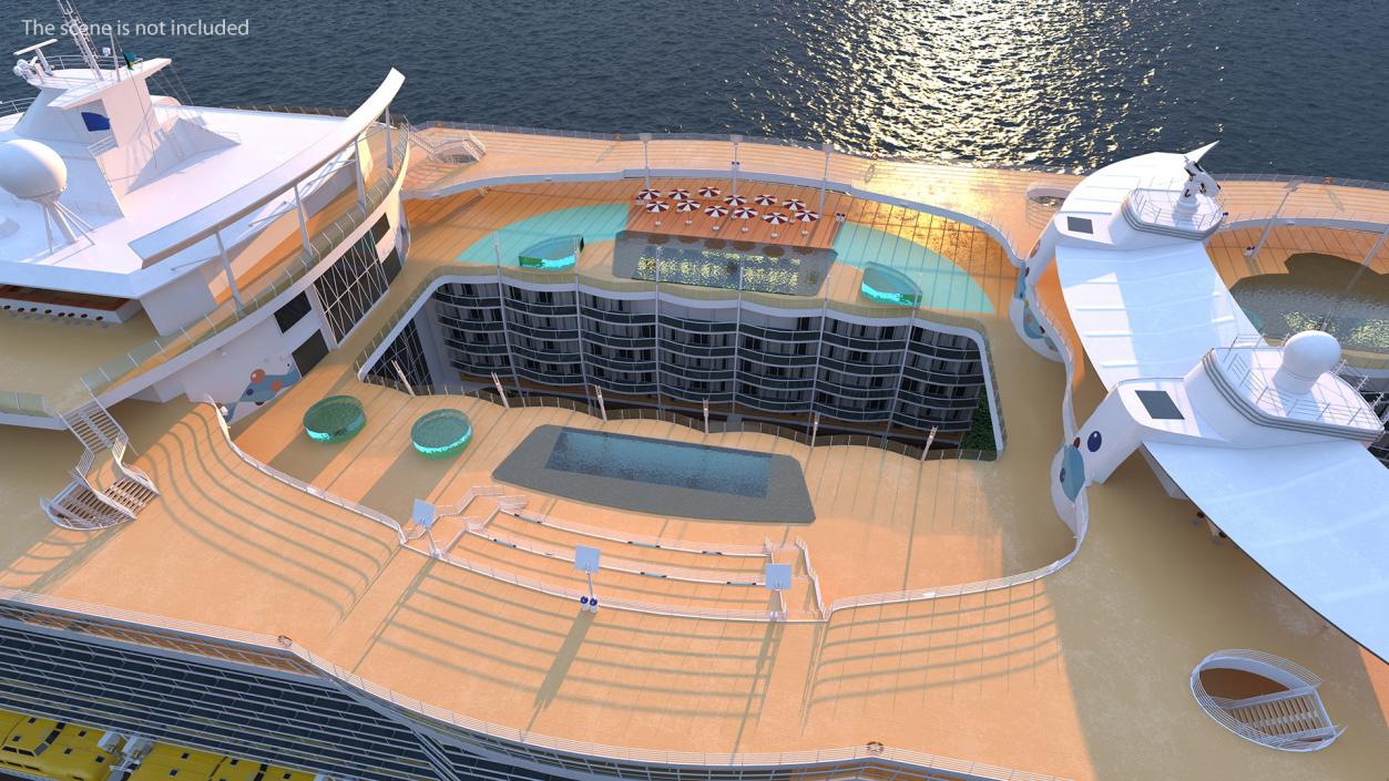 3D Cruise Ship Simple Details