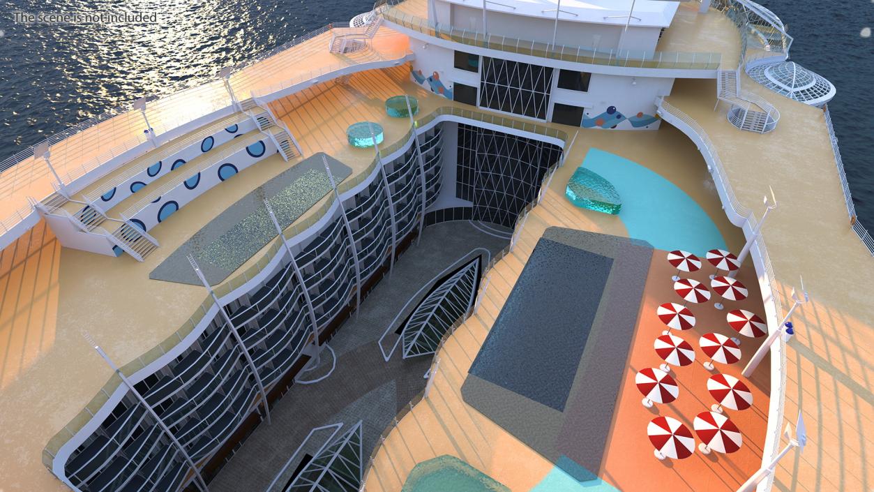 3D Cruise Ship Simple Details