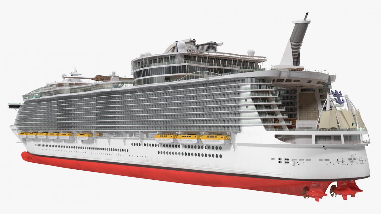 3D Cruise Ship Simple Details