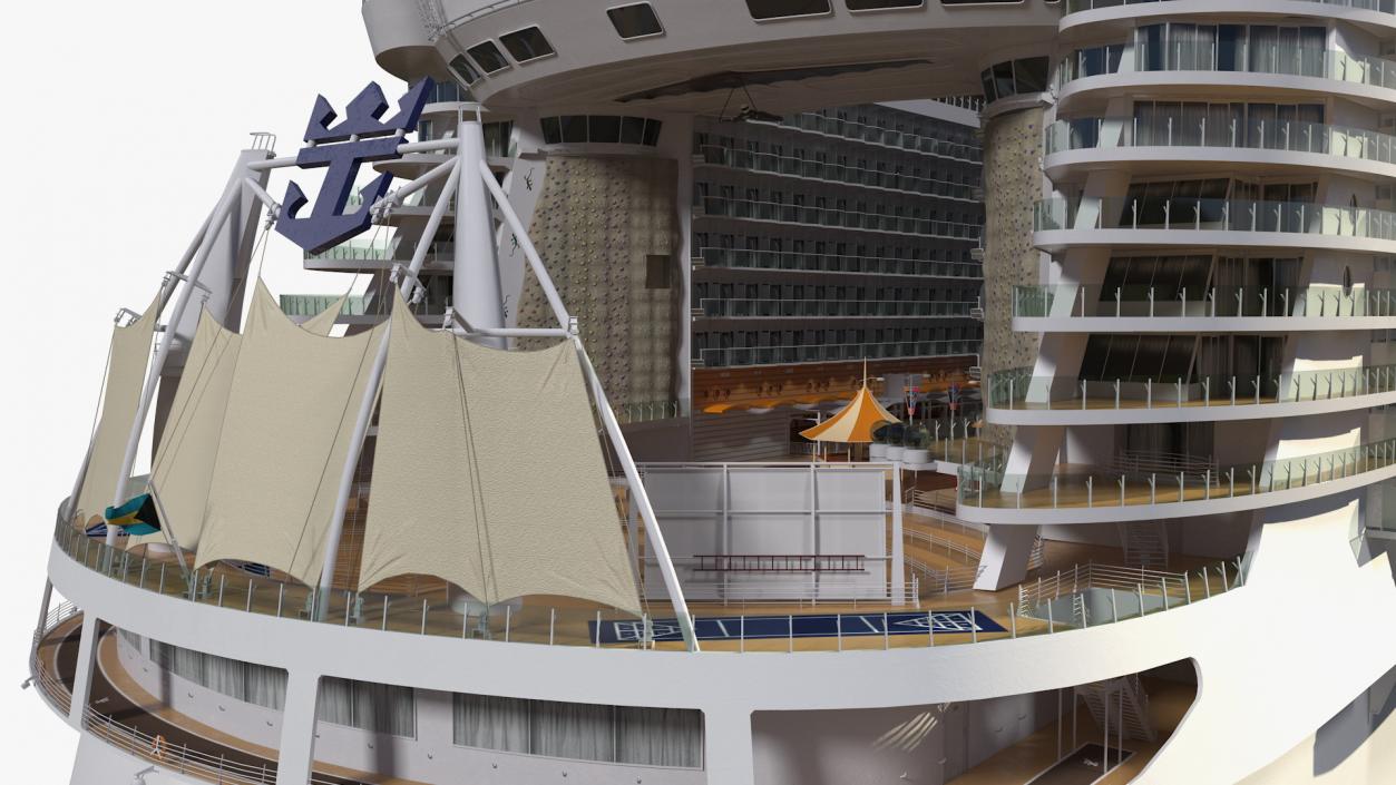 3D Cruise Ship Simple Details