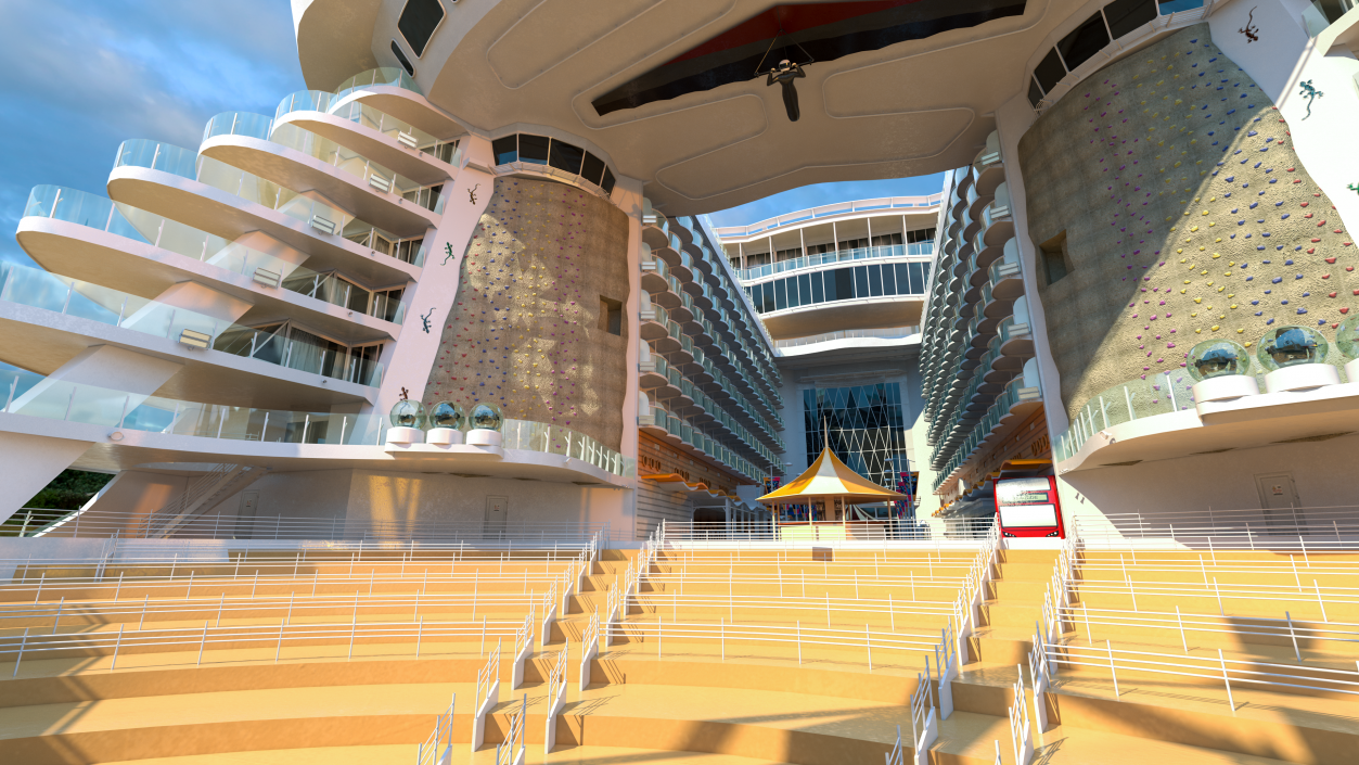 3D Cruise Ship Simple Details