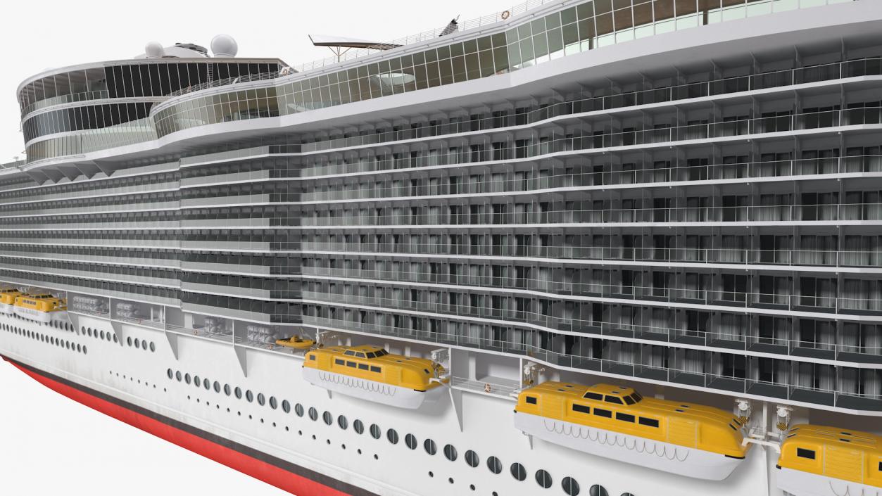 3D Cruise Ship Simple Details