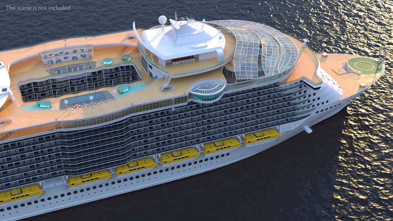 3D Cruise Ship Simple Details