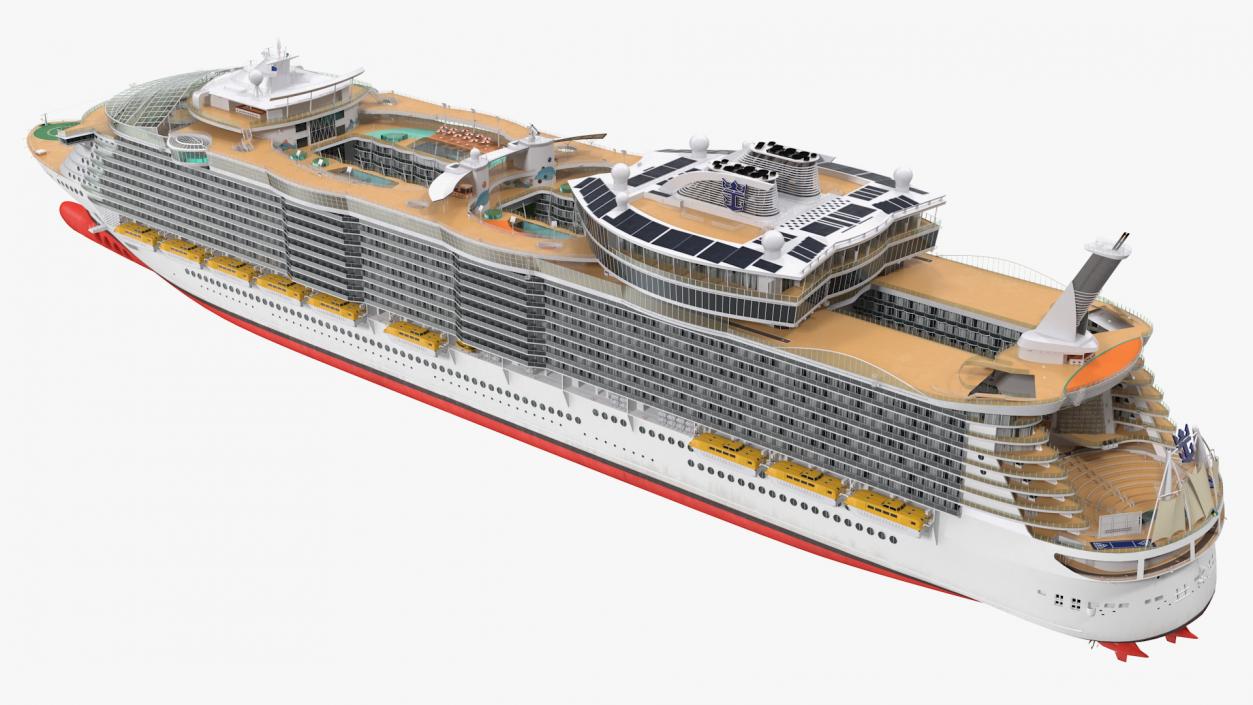 3D Cruise Ship Simple Details