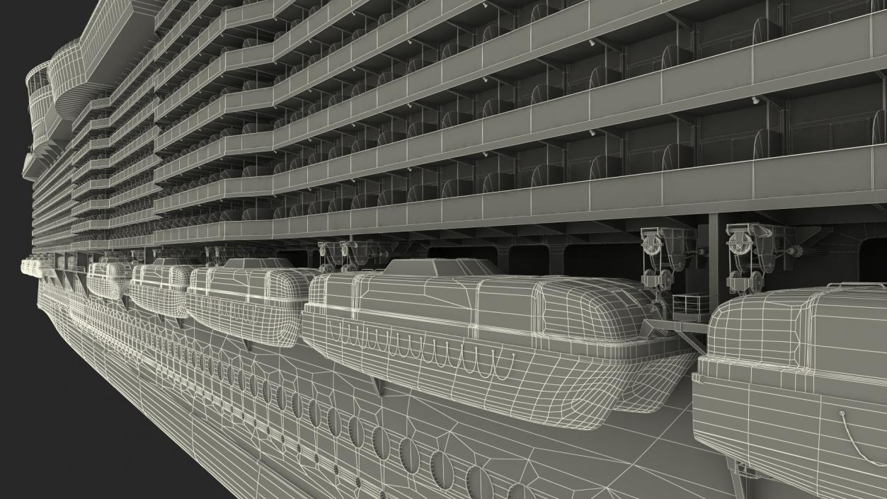 3D Cruise Ship Simple Details