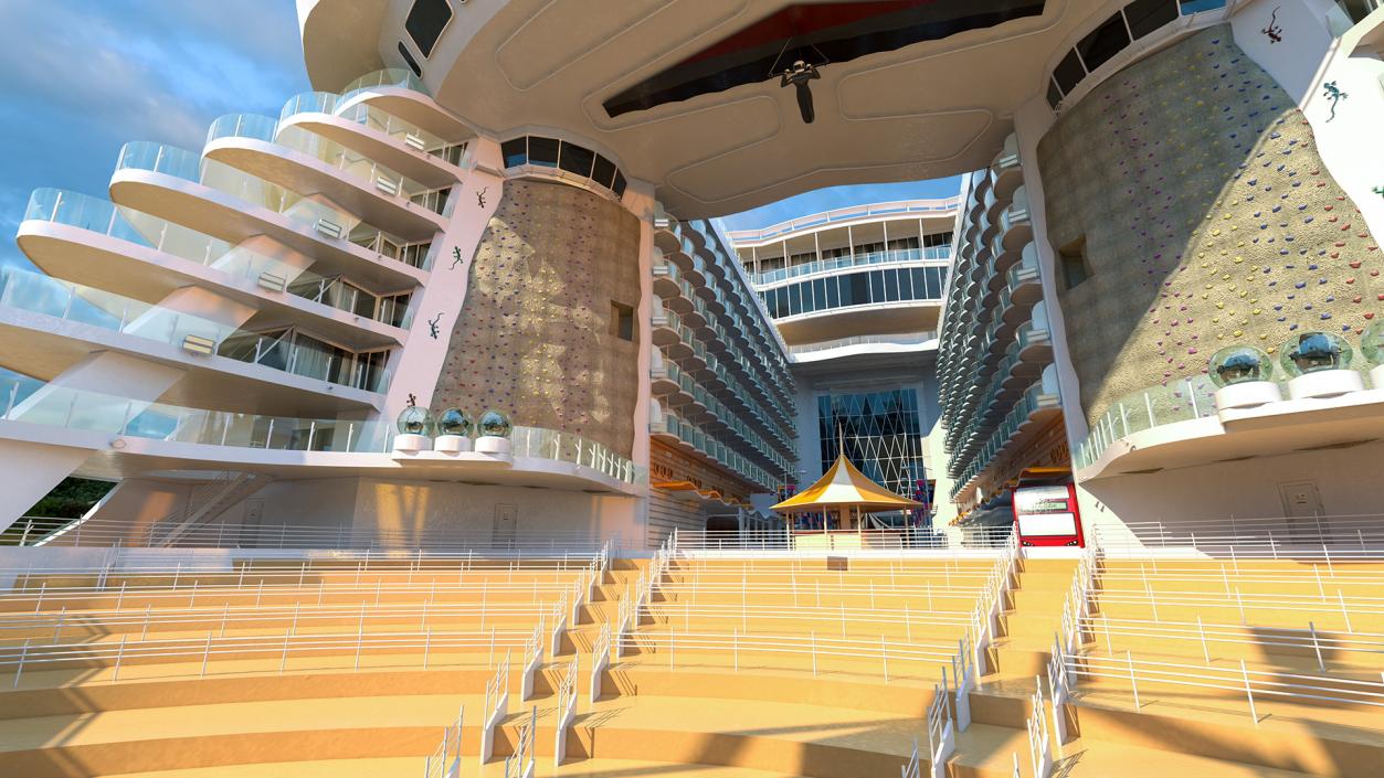 3D Cruise Ship Simple Details