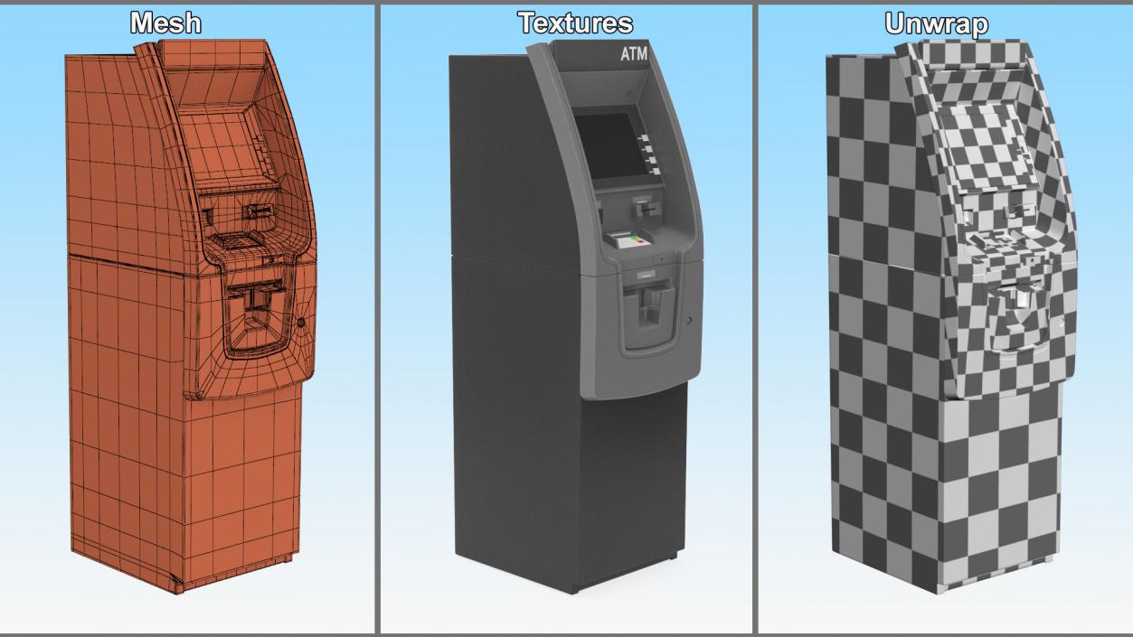 3D Bank ATM Cash Machine