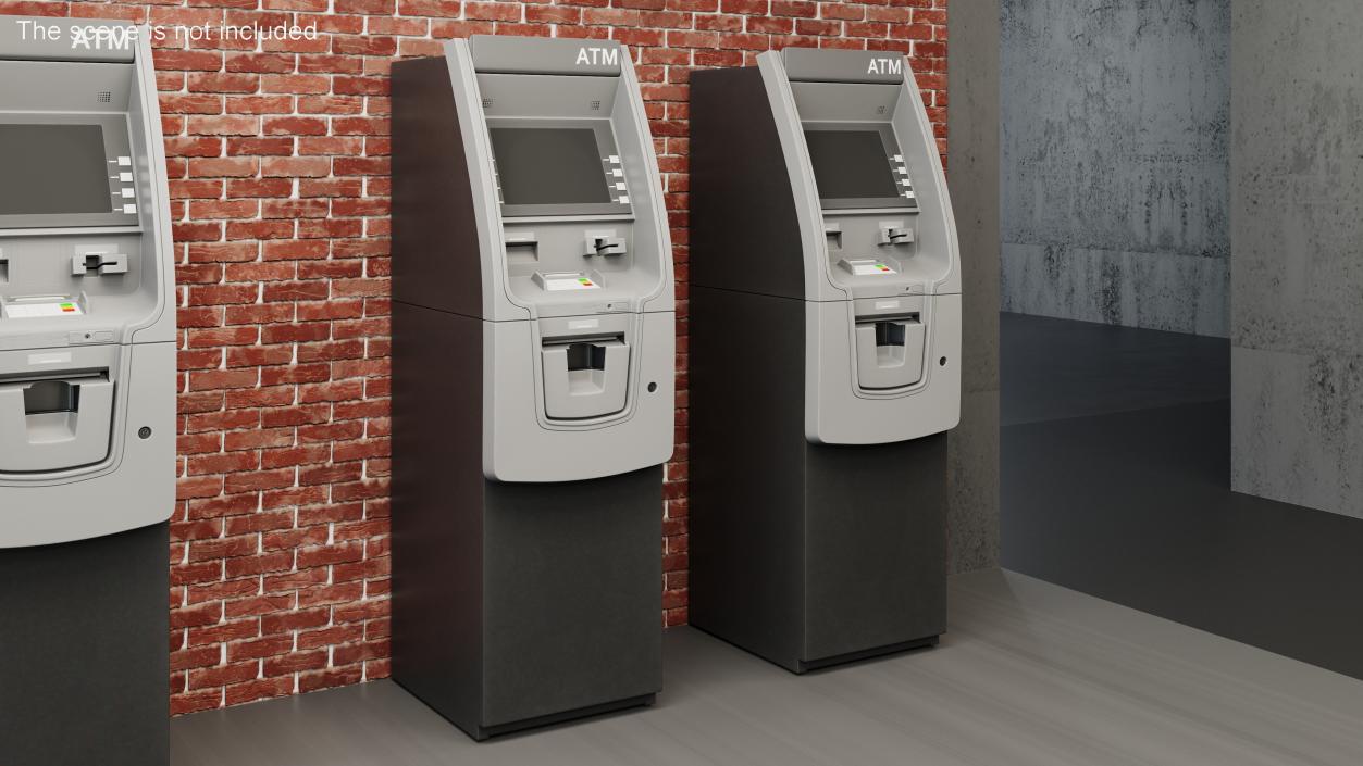 3D Bank ATM Cash Machine