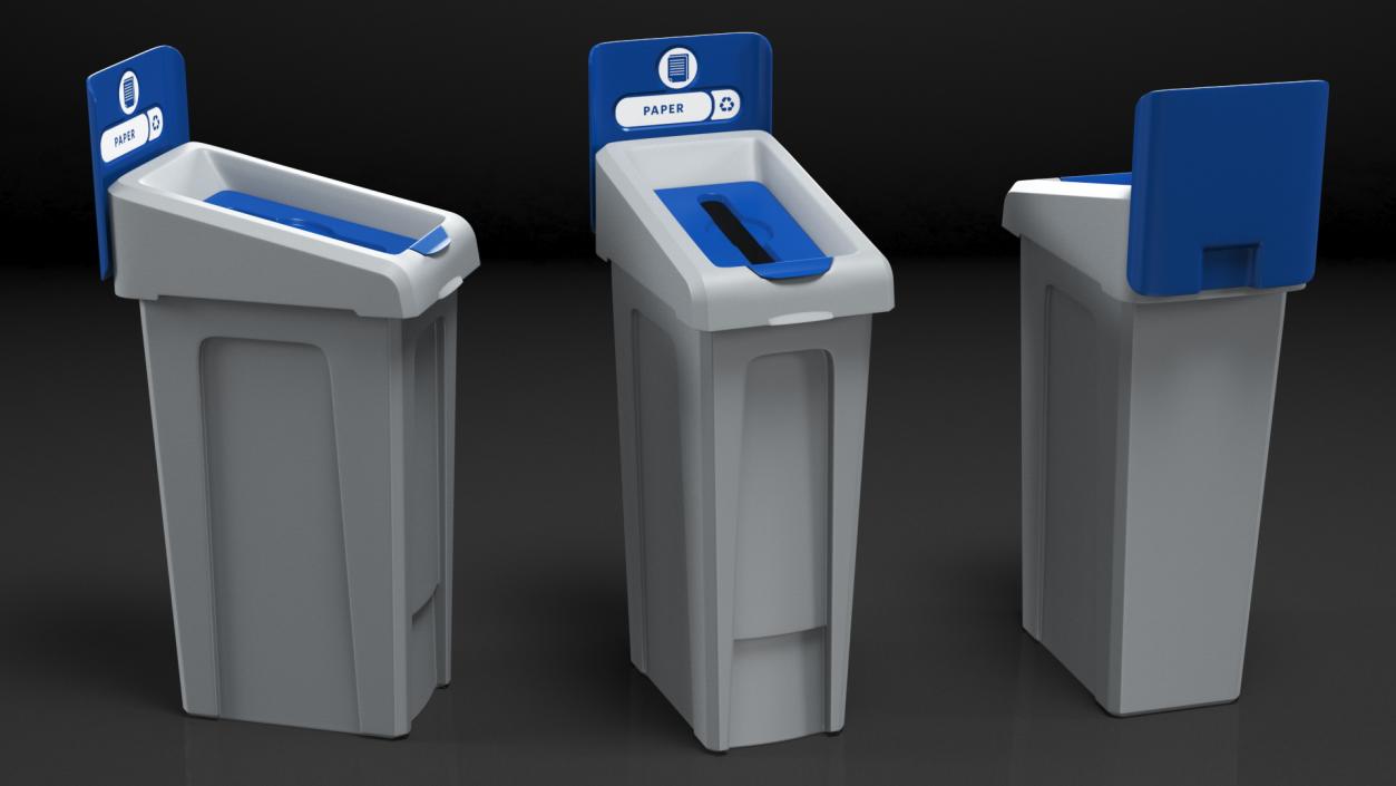 3D model Paper Waste Recycling Bin