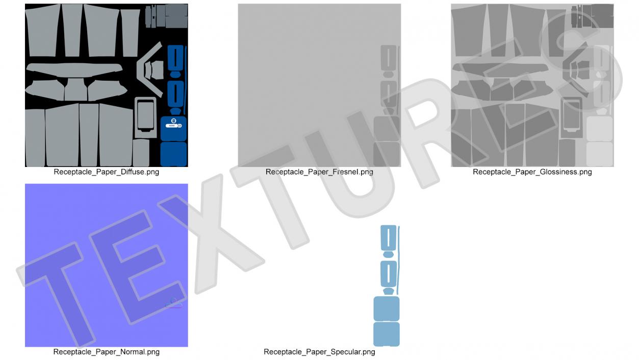 3D model Paper Waste Recycling Bin