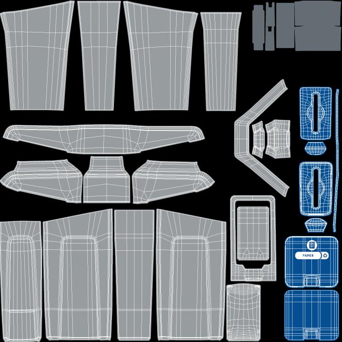 3D model Paper Waste Recycling Bin