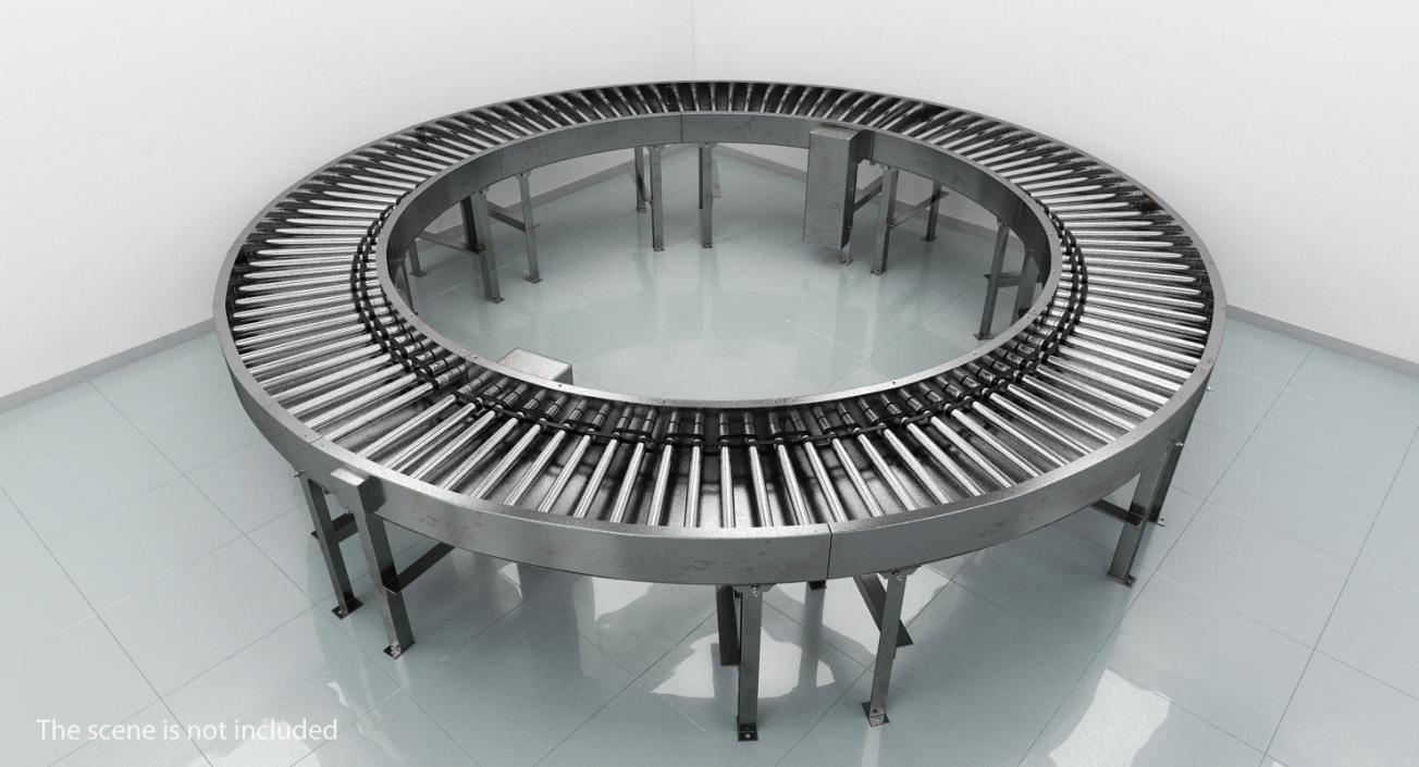 3D model Bend Roller Conveyor Motorised